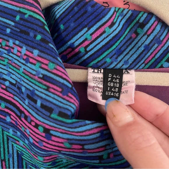 Vintage Asymmetrical Button Mini Dress - Picture 9 of 9